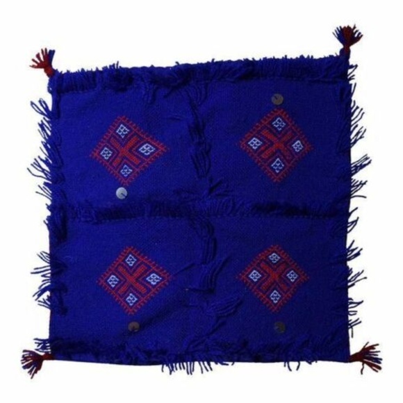 Berber Wool Pillow - Vintage Moroccan Floor Cushion VKFP068  Moroccan Berber Pillow